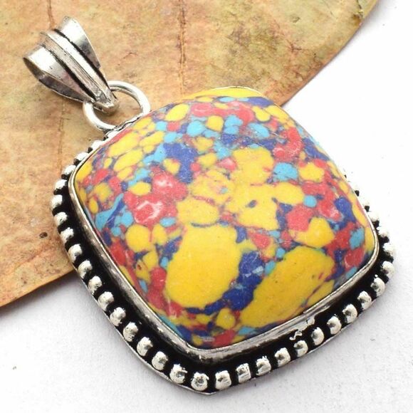 Womens Multicolored Turquoise Pendant (Only) - Picture 1 of 1